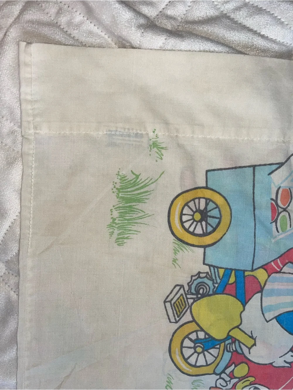 Disney Mickey & Friends Carnival Pillowcase in White, Red, Blue, Yellow
